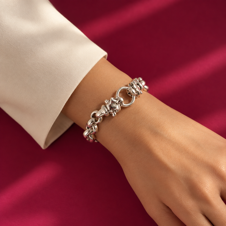 Silver Chunky Link Bracelet